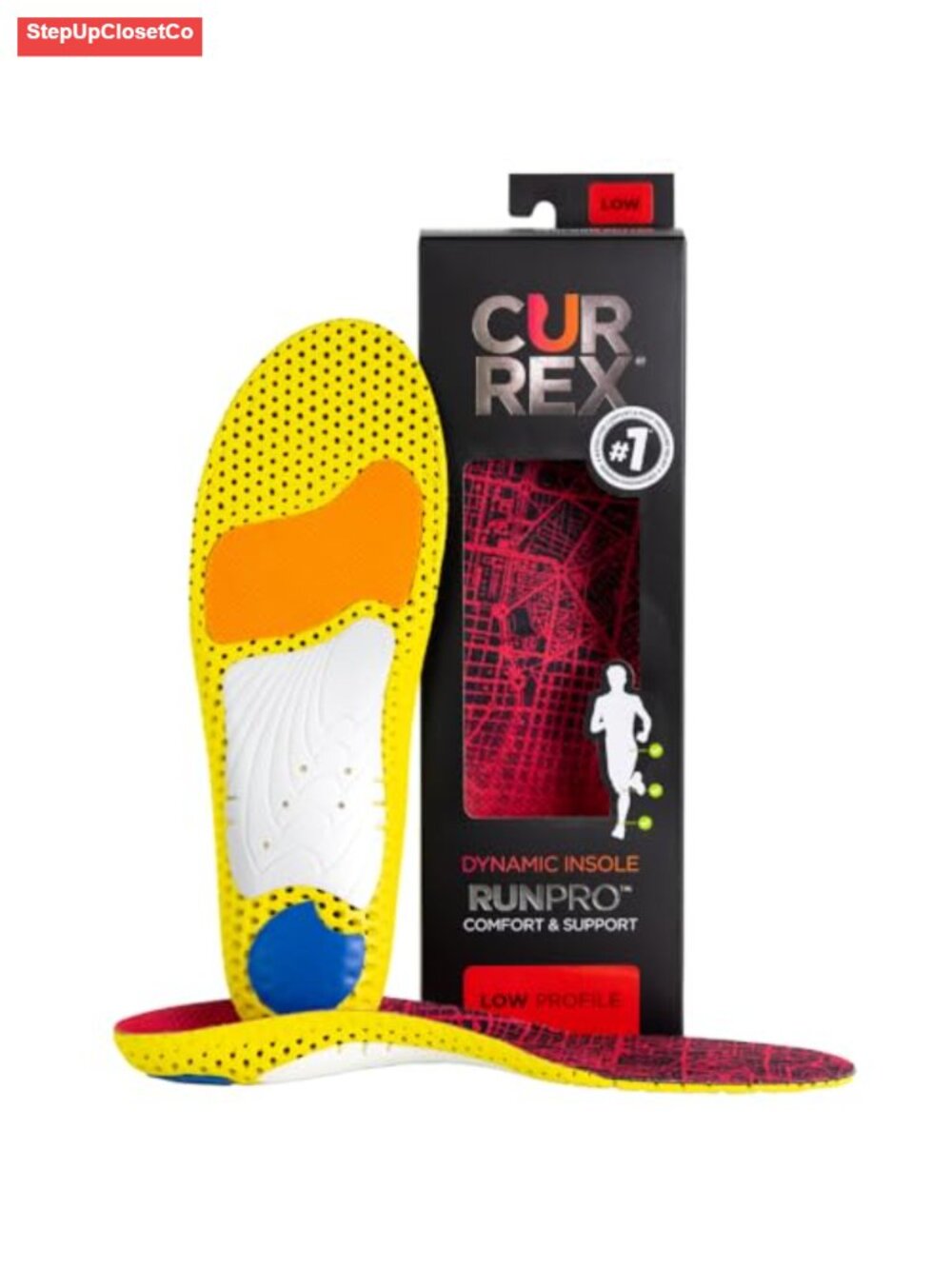 RunPro Insoles Arch Support Running Shoe Inserts Low Arch Size XL